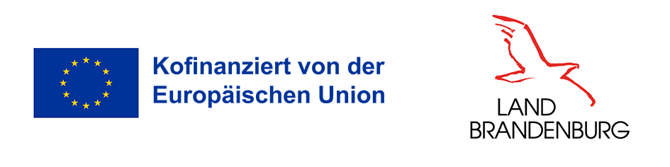 Logos von EU und Land Brandenburg